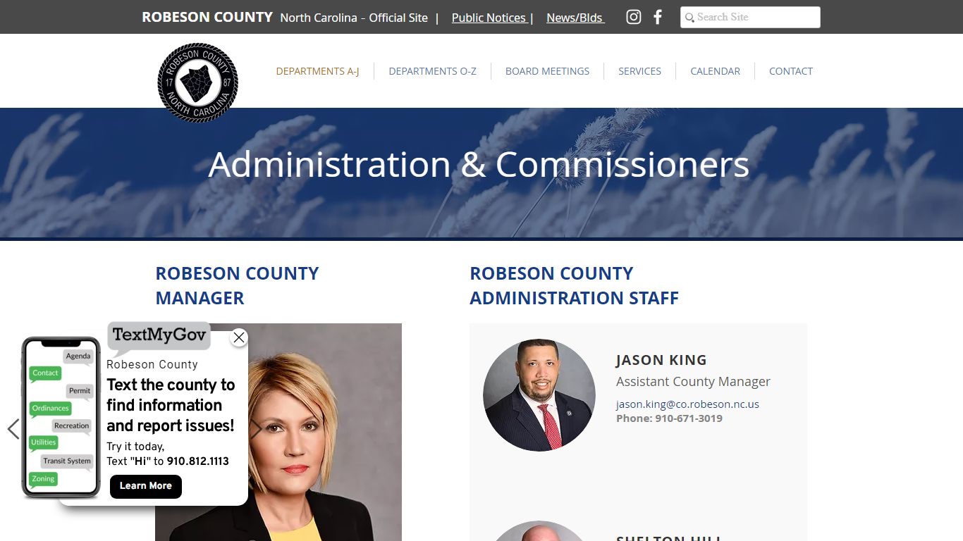 Robeson County Administration & Commissioners